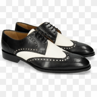 Derby Shoes Kane 5 Black Perfo White - Shoe, HD Png Download ...
