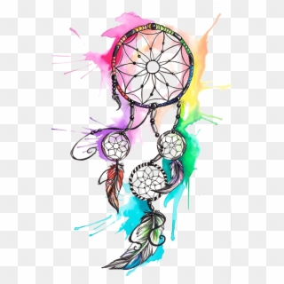 Free Dream Catcher Clipart At Getdrawings - Dream Catcher Tattoo Watercolor, HD Png Download