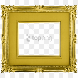Free Png Gold Frame Landscape Png Image With Transparent - Frame Transparents Gold, Png Download