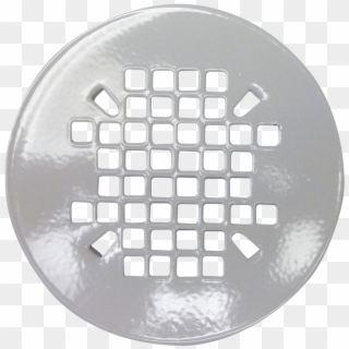 Chrome Shower Pan Drain Plate - Shower Drain Top View Png, Transparent Png