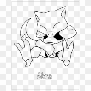 Abra Pokemon Coloring Page - Abra Coloring Pages, HD Png Download