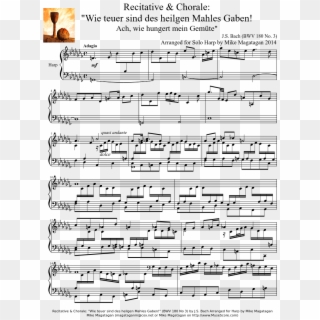 Wie Teuer Sind Des Heilgen Mahles Gaben For Harp - Sheet Music, HD Png Download