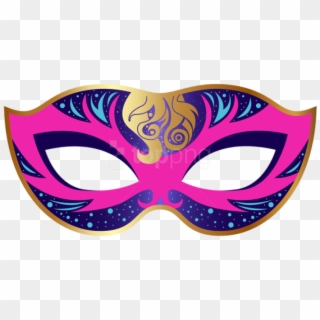 Free Png Pink And Blue Carnival Mask Png Images Transparent - Mask Clipart, Png Download