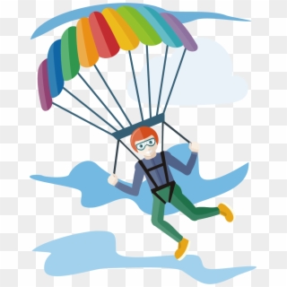 Parachutist Clipart Parachute - Parachuting Clipart, HD Png Download