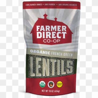Organic, Fairdeal French Green Lentils From Farmer - Farmer Direct Coop, HD Png Download