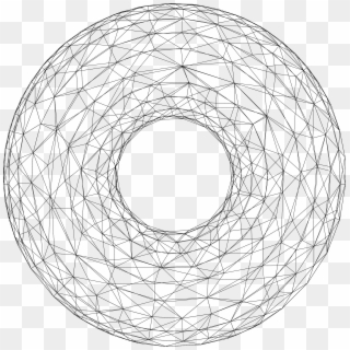 This Free Icons Png Design Of 3d Torus Wireframe - Circle, Transparent Png