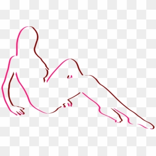 This Free Icons Png Design Of Sitting Woman 7 - Line Art, Transparent Png