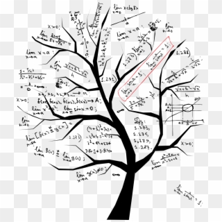 Mathematics Euclidean Stock - Vektor Pohon Hitam Putih, HD Png Download
