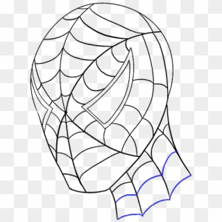 Drawing Web Spiderman - Spider Man Draw Line, HD Png Download