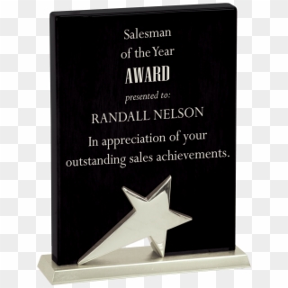 Black Laser Engraved Piano Finished Star Standing Plaque - Sign, HD Png Download