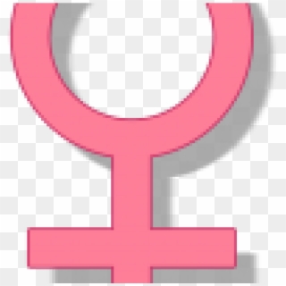 Venus Female Symbol Pink Shadowed - Cross, HD Png Download