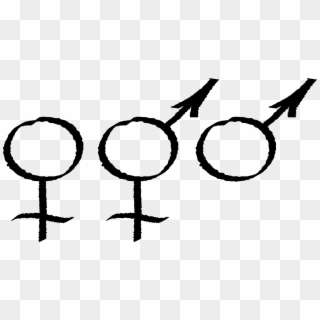 Female Male Symbol Png Image - Male And 2 Female Symbol, Transparent Png