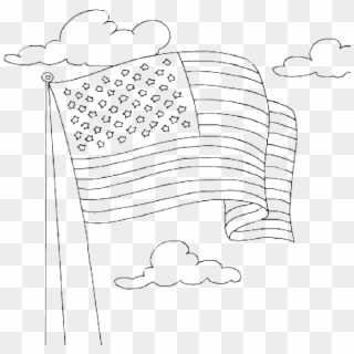 American Flag Coloring Page, HD Png Download