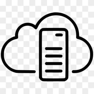 Cloud Computing Icon Png Transparent Background - Cloud Server Black And White, Png Download