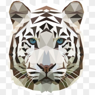 Geometric White Tiger , Png Download - Geometric White Tiger, Transparent Png