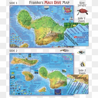 Dive Map Of Maui, HD Png Download