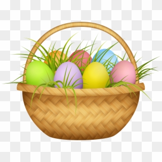 Easter Eggs In Basket Transparent Background, HD Png Download