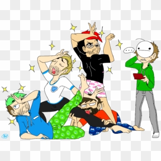 Go To Image - Markiplier And Jacksepticeye And Pewdiepie Group, HD Png Download
