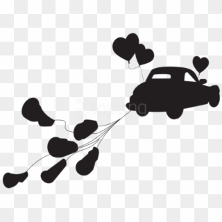 Free Png Wedding Car Just Married Silhouette Png Png - Wedding Black And White Png, Transparent Png