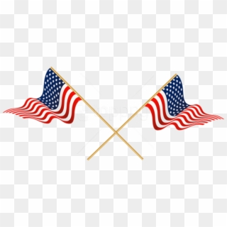 Free Png Download Usa Crossed Flags Png Images Background - Crossed Flags Clip Art, Transparent Png