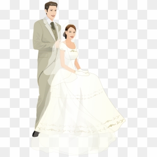 Wedding Illustration, Wedding Album, Wedding Cards, - Imagenes De Parejas De Casados Dibujos, HD Png Download