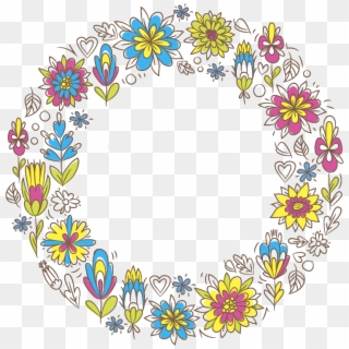 #doodles #doodleflowers #flowers #vinesandleaves #flowerwreath - Marcos De Flores Mexicanas, HD Png Download