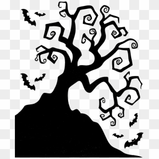 Clipart Tree Halloween - Halloween Tree Silhouette, HD Png Download