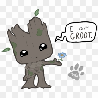 Chibi Pinterest Baby - Cartoon Drawing Of Groot, HD Png Download