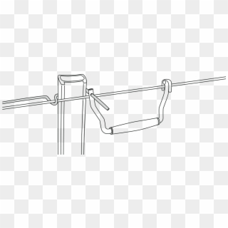 Hook Qt On Fencing Wire - Line Art, HD Png Download