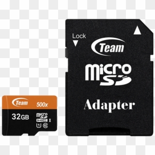 32gb Microsdhc Uhs-i/u1 Class 10 Memory Card With Adapter, - Micro Sd Team Group 64gb, HD Png Download