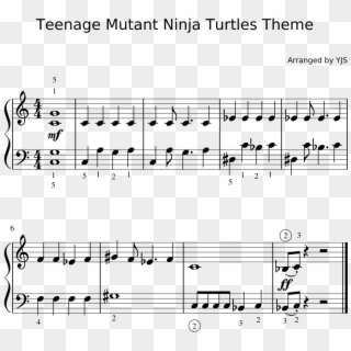 Teenage Mutant Ninja Turtles Theme Sheet Music For - Paganini Caprice 24 Piano, HD Png Download