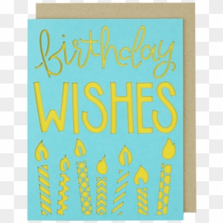 Birthday Wishes Laser Cut Card - Calligraphy, HD Png Download