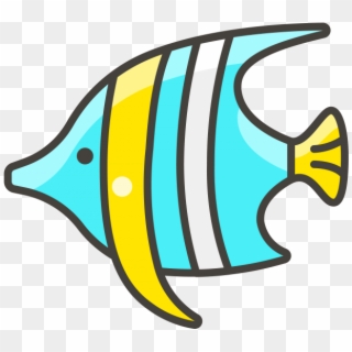 Tropical Fish Emoji Icon - Cute Simple Fish Cartoon, HD Png Download