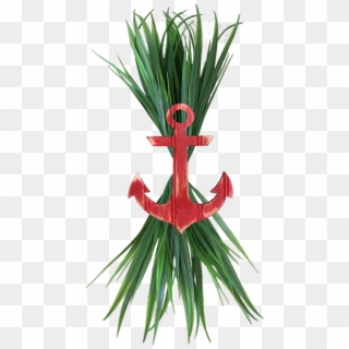 Large Red Anchor With Sea Grass - Heliconia, HD Png Download