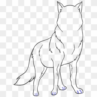 Drawn Wolfman Wolf's Head - Sitting Wolf Drawing Png, Transparent Png