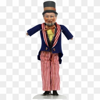 Antique German Uncle Sam Mechanical Doll Ca1900 From - Costume Hat, HD Png Download