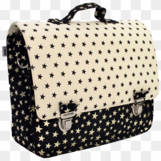 Miniséri Satchel Black And White Stars - Briefcase, HD Png Download