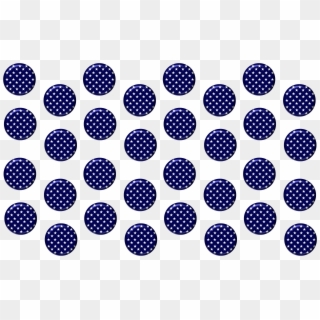 Stars 3d Navy White Circles 1330108 - Polka Dot, HD Png Download