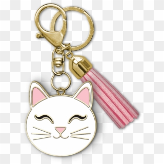 Cat Face Enamel Keychain - Cat Enamel Keychain, HD Png Download