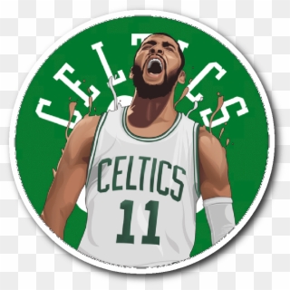 Kyrie Irving Celebration Vinyl Sticker - Boston Celtics Logo Png, Transparent Png