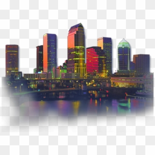 #ftestickers #city #skyline #citylights #waterview - Tampa Skyline, HD Png Download