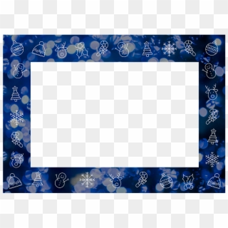 Christmas Frame Blue Png, Transparent Png