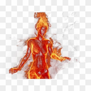 Girl On Fire Png, Transparent Png