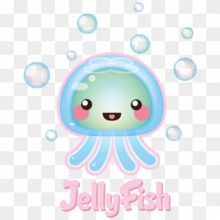 Jellyfish Clipart Adorable - Jellyfish Kawaii, HD Png Download