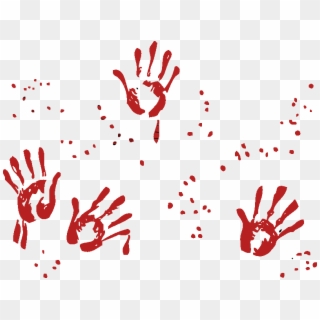 Johnny Automatic Handprints Blood - Finger Painting Clipart Black And White, HD Png Download