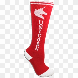 Red With White Super Unicorn Youth - Sock, HD Png Download