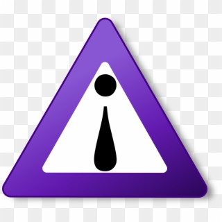 Sign Triangle Purple Warning Png Image - Caution Purple, Transparent Png