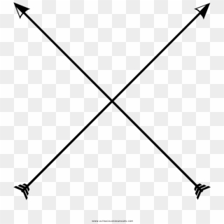 Crossed Arrows Coloring Page - Flecha Cruzada Png, Transparent Png