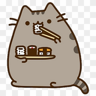 Png Royalty Free Library Stickproject Pusheen Cute - Pusheen Cat Eating Sushi, Transparent Png