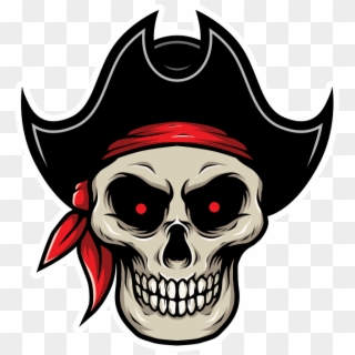 #skull #pirate #hat - Skull, HD Png Download